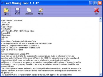 скриншот Text Mining Tool