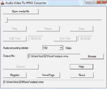 скриншот Audio Video To WMA Converter