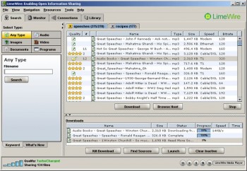 скриншот LimeWire for Windows 