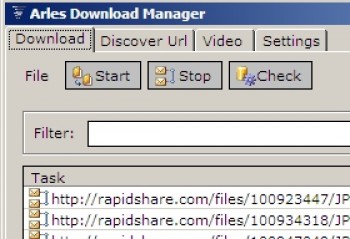 скриншот Arles Download Manager 