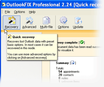 скриншот OutlookFIX
