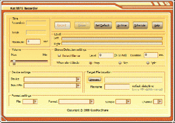 скриншот Kat MP3 Recorder 