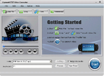скриншот Aiprosoft PSP Video Converter
