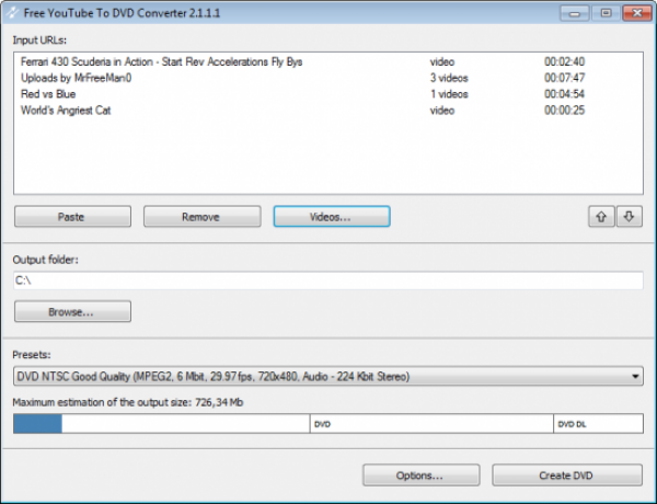 Free YouTube to DVD Converter  2.7.18.21