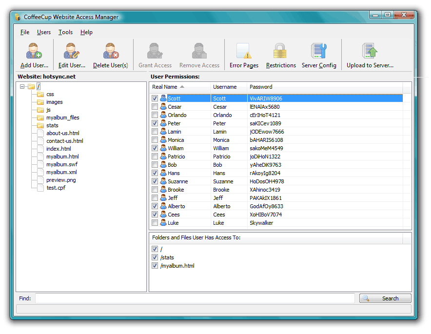coffeecup website access manager rapidshare
